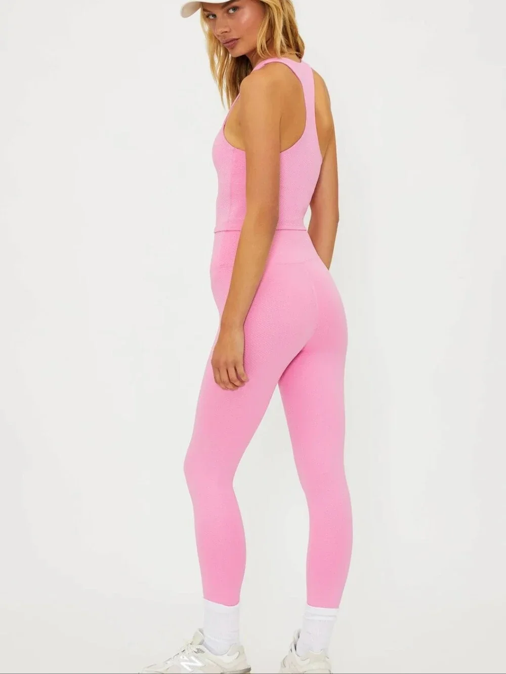 NWT BEACH RIOT Piper Berry Love pink Waffle Legging size XL